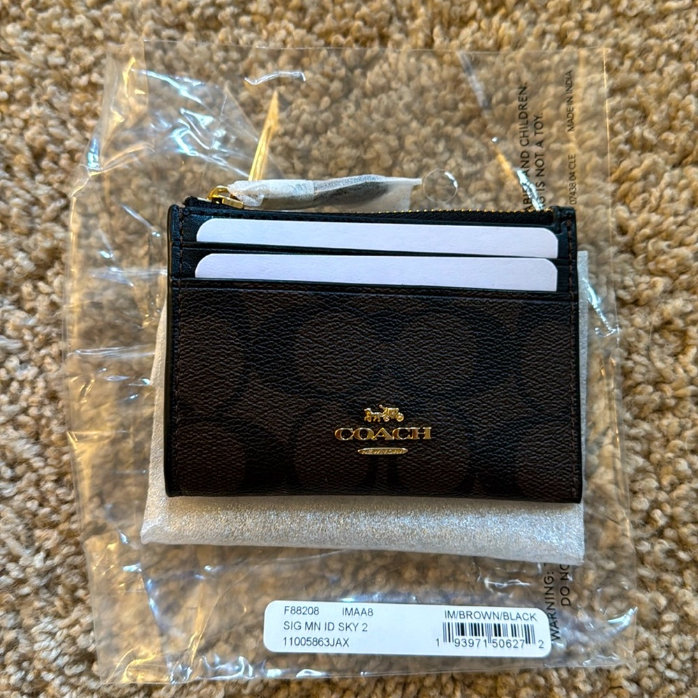 Brand new Coach card case/wallet
